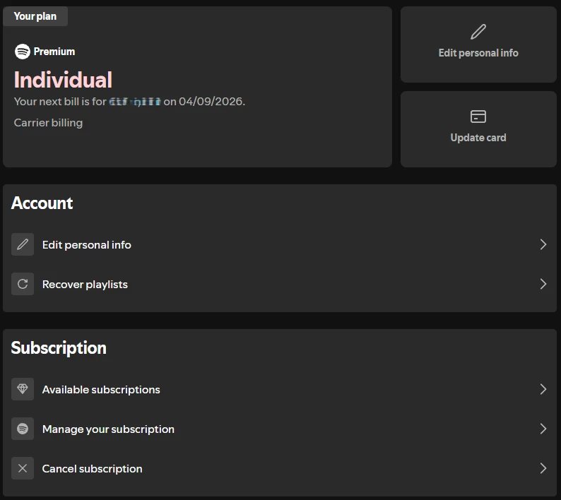 Spotify Account
